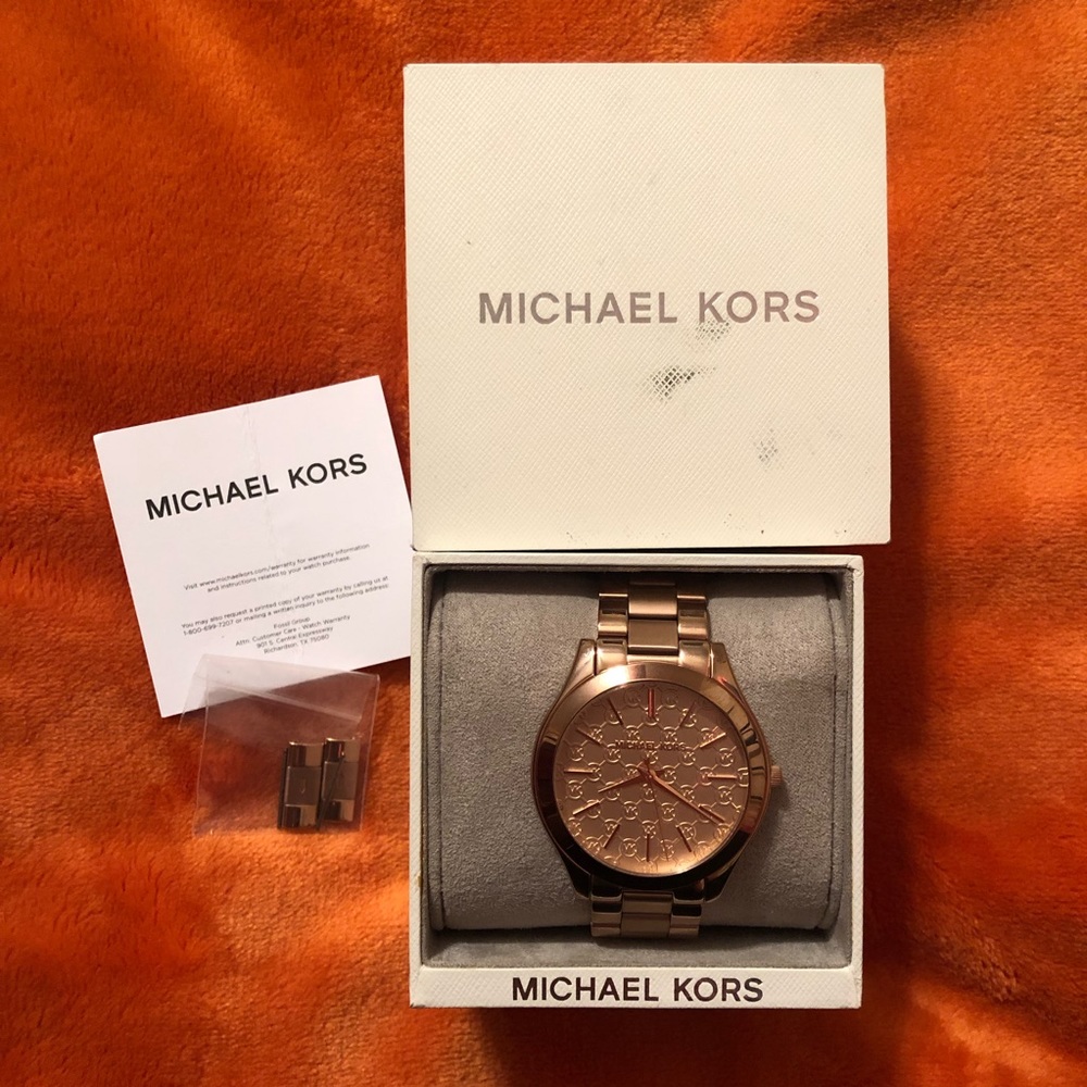 Rose gold Michael Kors watch